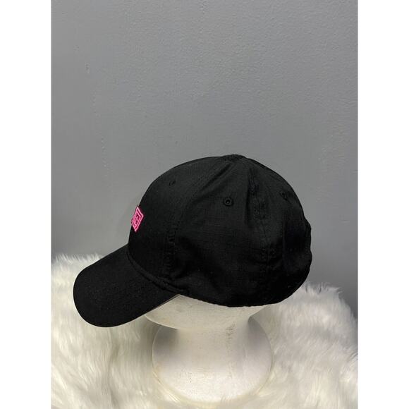 511 Tactical Hat One Size Black Strap Back‎ Dad Cap Rip Stop Pink Embroidered - Picture 6 of 7
